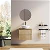 DEGHI Mobile bagno portalavabo 60 cm rovere vienna cannettato e specchio - Gaia