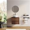 DEGHI Mobile bagno portalavabo 60 cm rovere londra cannettato e specchio - Gaia