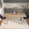 DEGHI Tavolo allungabile 140-190x80 cm tortora con top rovere - Amigo