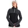 Roxy Sayna Half Zip Maglione, True Black Roxygram Tonal, X-Large Donna