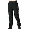 Youthful flying Pantaloni Trekking Uomo Convertibili Pantaloni da Lavoro Zip off Estivi Pantaloncini Montagna Traspirante Asciugatura Rapida(Size:S,Color:Nero)
