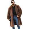Generic Cappotti invernali da uomo Cappotto in pelliccia sintetica invernale lungo cappotto di visone finto soffice cappotto di trench spesso per uomo cappotti lunghi in pelliccia sintetica parka invernale da