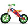 Teorema Giocattoli, Bici Senza Pedali in Legno in Bambini, Balance Bike per Bambini 2 Anni, Bicicletta Propedeutica con Sellino Regolabile e Ruote in EVA, Ideale per Imparare l'Equilibrio