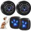 Whimsii Campanello per Cani, Campanello Wireless per Uscire, Pulsanti Impermeabili IP55, 55 Melodie, 4 Livelli di Volume e Portata di 950 Piedi (Nero, 2 ricevitori 2 trasmettitori)