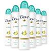 Dove Go Fresh Deodorante Spray Aleo & Pera, Maxi Formato, 6 Pezzi da 250 ml