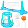 JOYIN Galleggianti gonfiabili per Piscina, Rete da pallavolo e canestro da Basket, Gioco Galleggiante per Bambini e Adulti, galleggianti Estivi, Giocattoli Estivi per Sport Acquatici, Blu