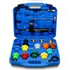 CCLIFE 18 Pezzi Universale Radiatore Pressione Tester Kit, Set di Tester per Sistema di Raffreddamento, Strumento ad Aria compressa per Auto - Blu