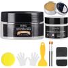DEWEL Kit Riparazione Pelle Grigio 100 g, Crema e Stucco | Kit grigio da 100 g con stucco e crema: ripara graffi, screpolature e scolorimenti su divani, auto, giacche e scarpe