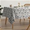 GAMUSI Tovaglia natalizia antimacchia cotone tavolo da pranzo decorazione natalizia rettangolare tocco tessuto 160 x 350 cm