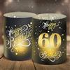Moorle 12 Pezzi Candelabri per 18° Compleanno 18 Anni Happy Birthday Decorazione da Tavolo (Oro Nero 60. & Happy Birthday)