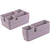 Gariella Set di organizer per cassetti, divisorio regolabile, colore lilla