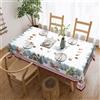 JhcsDy Tovaglia Rettangolare Di Natale 140×180 cm, Tovaglia Resistente Agli Sgualci In Bianco E Rosso Con Tema Inverno, Babbo Natale, Casa, Per Decorazioni Di Cene E Feste, Albero Di Natale, Cervo, Lavabile