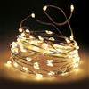 MIJOMA Catena di luci a LED con funzione timer, illuminazione versatile, flessibile e in filigrana, funzionamento a batteria (bianco caldo, 160 LED - 795 cm)