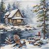 Xinpinzhou Kit Punto Croce Prestampato da Ricamare Completo, 11CT, 40x40 cm