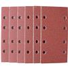 KAHEIGN 30 Pz Fogli Abrasivi, Grana 40 /60 /80 /120 /180 /240 Hook And Loop Sander Pads Carta Abrasiva A 8 Fori Levigatrice Rettangolare Adatta (18,5 x 9,3cm)