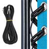 Centtechi Cordini di Ricambio Universali per Sdraio,Corda Elastica per Sdraio,Corda Sedia a Sdraio,Corde Elastiche Zero Gravity Chair da Giardino Poltrona da Esterno 4 Pezzi Colore (Nero)