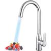 GOLDMAN SERVICE | Rubinetto Cucina Inox Girevole 360°, Miscelatore Alta Pressione per Acqua Calda e Fredda, Design Moderno, Fontana Lavello Cucina, Rubinetto Resistente e Funzionale.