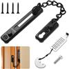 Sandiyago Set da 2 Pezzi Catena Porta Chiavistello e Serratura Portatile, Serratura Porta Blindata, Blocca Porta Antintrusione da Viaggio, Adatto a Casa, Viaggio e Hotel(Nero)