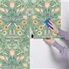 Yullpaper Carta Da Parati Floreale Verde Carta Adesiva Rivestimento Top Cucina Adesivo Lavabile Pellicola Adesiva Per Mobili Armadio Bagno Carta Da Parati Adesiva Muro Vintage 44,5cm x 300cm