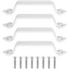 HAOCHEN 4 Pz Maniglia Porta Scorrevole, Maniglie per Porte Bianco, Retrò Maniglie per Mobili da Cucina, Maniglia per Porta Esterna e Interna, Maniglie per Armadio, Giardino, Garage, Capannone, 21,5 cm