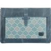 LONDO Custodia in Pelle Compatibile con MacBook Pro 14 & Air 13-13.3 Pollici (M5, M4, M3, M2, M1, Pro, Max) & iPad Pro 12.9, Borsa Laptop in Pregiata Pelle Pieno Fiore, Blu Modelli dal 2020 al 2026