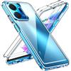 iVoler Anti Ingiallimento Chiaro Cover per Honor X7a con 2 Pezzi Pellicola Vetro Temperato, [Antiurto di Grado Militare] Custodia Trasparente Sottile Case