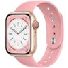 DMVEIMAL Cinturino per Apple Watch 44 mm 40mm 45mm 41 mm 42 mm 38mm iWatch Serie 8 7 6 5 4 3 se 44mm 45 mm Uomo/Donna,Morbida Sport Silicone Cinturini Apple Watch Ultra 49mm Band,Rosa