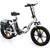 EVERCROSS EK6 Bicicletta Elettrica Adulti, Pieghevole E-Bike con Pneumatico Grasso 20x4.0, Bici Elettrica da Montagna con 7 velocità, Batteria 48V15Ah, Motore 250W, Peso 33,2kg, Doppio ammortizzatore