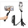 Esenlong Stabilizzatore Gimbal per Smartphone con Asta Selfie Allungabile Treppiede Autobilanciato 1 Asse per Selfie di Gruppo e Trasmissione in Diretta