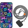 vingarshern Cover Compatibile con Samsung Galaxy J5 2016 Custodia in Silicone Sottile,Case Antiurto e Antigraffio con Motivo+1×Catena/Cordino per Cellulare,Mandala