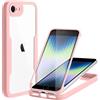 Yoedge Custodia per Apple iPhone 7 Plus/8 Plus Cover 5,5, 360 Gradi Full Body Cover con Protezione Integrata dello Schermo, Trasparente Silicone TPU Anteriore e PC Indietro Custodia, Rosa