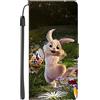 VLQI Cover Libro Compatibile con Samsung Galaxy A20e Portafoglio Custodia in PU Pelle Protettiva Caso Flip Magnetica Slot per Schede per Samsung Galaxy A20e,Coniglio