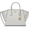 Michael Kors borsa a mano Avril Large Leather Top-zip, Optic White