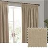 Yard Heavy Chenille Coppia Di Tende Piega A Matita - Foderate Filtrante Per La Luce Velluto Morbido Tende (Naturale - Larghezza 117 x Lunghezza 137cm)