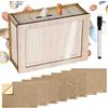 Alyvisun Salvadanaio in legno con pennarello, adesivi e contatore 5000€ riutilizzabile Cash Cash Box €500-€10000