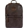 Avirex Zaino in Eco Pelle, Zaino Piccolo Unisex Impermeabile, con porta PC 13.3, in stile Vintage, Collezione Buffalo BFL22, Marrone