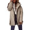 Generic Piumino da donna leggero, impermeabile, invernale, caldo, lungo, con cappuccio, alla moda, classico, elegante, con tasche, giacche da donna con cappuccio in pelliccia, taglie forti, per pioggia e