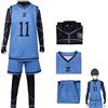 Xinchangda Anime Giapponese BLU LOCK Isagi Yoichi Cosplay Costume Onesie Top Shorts Calcio Tuta Completa Set Blu Calcio Abbigliamento Sportivo Abiti per Ragazzi Uomini, Tuta da calcio set completo, M