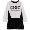 Chicco Abito a Maniche Lunghe (984) Bambine e ragazze, Bianco e Nero, 116