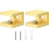 QUARKZMAN Morsetto per Ripiano in Vetro, 2pz Porta Clip in Vetro Regolabile in Oro Ramato per Vetro Spesso 8-10mm, Staffa di Supporto Morsetto a U per Pannello Fisso