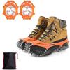 Jilskl Ramponi da Ghiaccio Antiscivolo, Ramponi Antiscivolo Per Scarpe, Ramponcini Scarponi Neve Ghiaccio, Adatto Per Scarpe da Neve, Scarpe da Trekking, Scarpe Di Cuoio, Scarpe Sportive (Arancia)