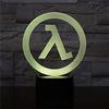 Wolobox Lampada LED Videogioco Half Life Logo Cambia Colore USB Luce notturna e decorazione