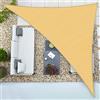 Duerer Tenda a Vela Ombreggiante Triangolare 5 x 5 x 5m Vela Parasole Blocco 95% UV Tenda da Sole da All'aperto Giardino, Balconi, Terrazza, Campeggio-Sabbia