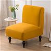 JORTUIO Copripoltrona Senza Braccioli Elasticizzato, 1 Posto Universale Senza Braccioli Copridivano,Moderna Antiscivolo Accent Chair Cover Protettiva Rimovibile Lavabile con Fondo Elastico