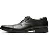 Clarks Tilden.cap, Oxford Uomo, Pelle Nera, 43 EU Larga