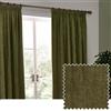 Yard Heavy Chenille Coppia Di Tende Piega A Matita - Foderate Filtrante Per La Luce Velluto Morbido Tende (Olive - Larghezza 168 x Lunghezza 137cm)