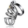 Crysore Gabbia per il Pene in Metallo - Moschettone Regolabile e Ispessito, Gabbia di Castità per L'esercizio Del Pene Maschile, Giocattolo Sessuale per Adulti, Chastity Cage con 3 Chiavi Incluse (38mm)