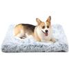 Baguuaray Morbido materasso per gabbia per cani, lavabile, con fondo antiscivolo, cuscino per ansia per cani di taglia XL, grigio, 75x50cm
