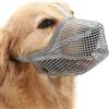 XFLYP Museruola per Cani, Museruola Regolabile in Rete Traspirante, Museruola Morbida per Cani Con Cinghie in Velcro per La Bocca per Anti-Mordere, Anti-Abbaiare Quando All'aperto (M (Snout 22-26cm))