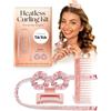 Lily England Bigodino Lungo per Boccoli Lily England - Set 5 Pezzi per Ricci Senza Calore - Con Clip e Pettine - Fascia in Raso per Boccoli Durante il Sonno